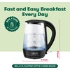 image:imagebella 17 Liter Glass Electric Kettle Quickly Boil 7cups of water BlackBlack