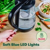 image:imagebella 17 Liter Glass Electric Kettle Quickly Boil 7cups of water BlackBlack