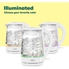 image:imagebella 17 Liter Glass Electric Kettle Quickly Boil 7cups of water BlackWhite  Green