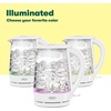 image:imagebella 17 Liter Glass Electric Kettle Quickly Boil 7cups of water BlackWhite  Pink