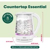 image:imagebella 17 Liter Glass Electric Kettle Quickly Boil 7cups of water BlackWhite  Pink