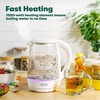 image:imagebella 17 Liter Glass Electric Kettle Quickly Boil 7cups of water BlackWhite