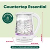 image:imagebella 17 Liter Glass Electric Kettle Quickly Boil 7cups of water BlackWhite