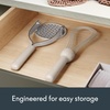 image:imagebella 2 Piece Fold Flat Nontoxic Nonslip Masher and Whisk OatmilkOatmilk