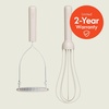 image:imagebella 2 Piece Fold Flat Nontoxic Nonslip Masher and Whisk OatmilkOatmilk