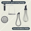 image:imagebella 2 Piece Fold Flat Nontoxic Nonslip Masher and Whisk OatmilkSlate