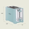 image:imagebella 2 Slice Toaster Extra Wide Slots amp Removable Crumb Tray BlackAqua