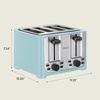 image:imagebella 2 Slice Toaster Extra Wide Slots amp Removable Crumb Tray BlackAqua