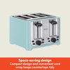 image:imagebella 2 Slice Toaster Extra Wide Slots amp Removable Crumb Tray BlackAqua
