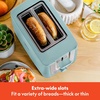 image:imagebella 2 Slice Toaster Extra Wide Slots amp Removable Crumb Tray BlackAqua