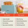 image:imagebella 2 Slice Toaster Extra Wide Slots amp Removable Crumb Tray BlackAqua