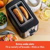 image:imagebella 2 Slice Toaster Extra Wide Slots amp Removable Crumb Tray BlackBlack