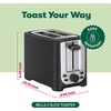 image:imagebella 2 Slice Toaster Extra Wide Slots amp Removable Crumb Tray BlackBlack