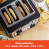 image:imagebella 2 Slice Toaster Extra Wide Slots amp Removable Crumb Tray BlackBlack