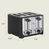 image:imagebella 2 Slice Toaster Extra Wide Slots amp Removable Crumb Tray BlackBlack
