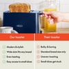 image:imagebella 2 Slice Toaster Extra Wide Slots amp Removable Crumb Tray BlackBlue