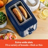 image:imagebella 2 Slice Toaster Extra Wide Slots amp Removable Crumb Tray BlackBlue