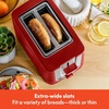 image:imagebella 2 Slice Toaster Extra Wide Slots amp Removable Crumb Tray BlackRed