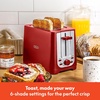 image:imagebella 2 Slice Toaster Extra Wide Slots amp Removable Crumb Tray BlackRed