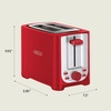 image:imagebella 2 Slice Toaster Extra Wide Slots amp Removable Crumb Tray BlackRed