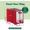 image:imagebella 2 Slice Toaster Extra Wide Slots amp Removable Crumb Tray BlackRed