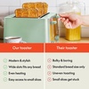 image:imagebella 2 Slice Toaster Extra Wide Slots amp Removable Crumb Tray BlackSage