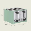 image:imagebella 2 Slice Toaster Extra Wide Slots amp Removable Crumb Tray BlackSage