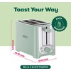 image:imagebella 2 Slice Toaster Extra Wide Slots amp Removable Crumb Tray BlackSage