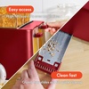 image:imagebella 2 Slice Toaster Extra Wide Slots amp Removable Crumb Tray BlackStainless Steel and Red