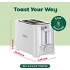 image:imagebella 2 Slice Toaster Extra Wide Slots amp Removable Crumb Tray BlackWhite