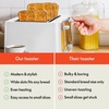 image:imagebella 2 Slice Toaster Extra Wide Slots amp Removable Crumb Tray BlackWhite