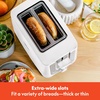 image:imagebella 2 Slice Toaster Extra Wide Slots amp Removable Crumb Tray BlackWhite