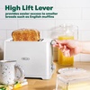 image:imagebella 2 Slice Toaster Extra Wide Slots amp Removable Crumb Tray BlackWhite