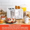 image:imagebella 2 Slice Toaster Extra Wide Slots amp Removable Crumb Tray BlackWhite