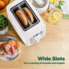 image:imagebella 2 Slice Toaster Extra Wide Slots amp Removable Crumb Tray BlackWhite