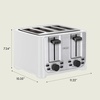 image:imagebella 2 Slice Toaster Extra Wide Slots amp Removable Crumb Tray BlackWhite