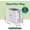image:imagebella 2 Slice Toaster Extra Wide Slots amp Removable Crumb Tray BlackWhite