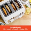 image:imagebella 2 Slice Toaster Extra Wide Slots amp Removable Crumb Tray BlackWhite