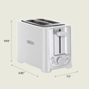 image:imagebella 2 Slice Toaster Extra Wide Slots amp Removable Crumb Tray BlackWhite