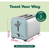 image:imagebella 2 Slice Toaster Wide Slots Stainless SteelBlackStainless Steel and Aqua