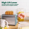 image:imagebella 2 Slice Toaster Wide Slots Stainless SteelBlackStainless Steel and Aqua