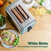 image:imagebella 2 Slice Toaster Wide Slots Stainless SteelBlackStainless Steel and Aqua