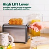 image:imagebella 2 Slice Toaster Wide Slots Stainless SteelBlackStainless Steel and Black