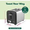 image:imagebella 2 Slice Toaster Wide Slots Stainless SteelBlackStainless Steel and Black