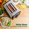image:imagebella 2 Slice Toaster Wide Slots Stainless SteelBlackStainless Steel and Black