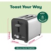 image:imagebella 2 Slice Toaster Wide Slots Stainless SteelBlackStainless Steel and Black