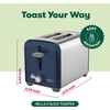 image:imagebella 2 Slice Toaster Wide Slots Stainless SteelBlackStainless Steel and Navy