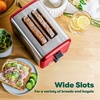 image:imagebella 2 Slice Toaster Wide Slots Stainless SteelBlackStainless Steel and Red