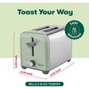 image:imagebella 2 Slice Toaster Wide Slots Stainless SteelBlackStainless Steel and Sage
