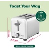image:imagebella 2 Slice Toaster Wide Slots Stainless SteelBlackStainless Steel and White